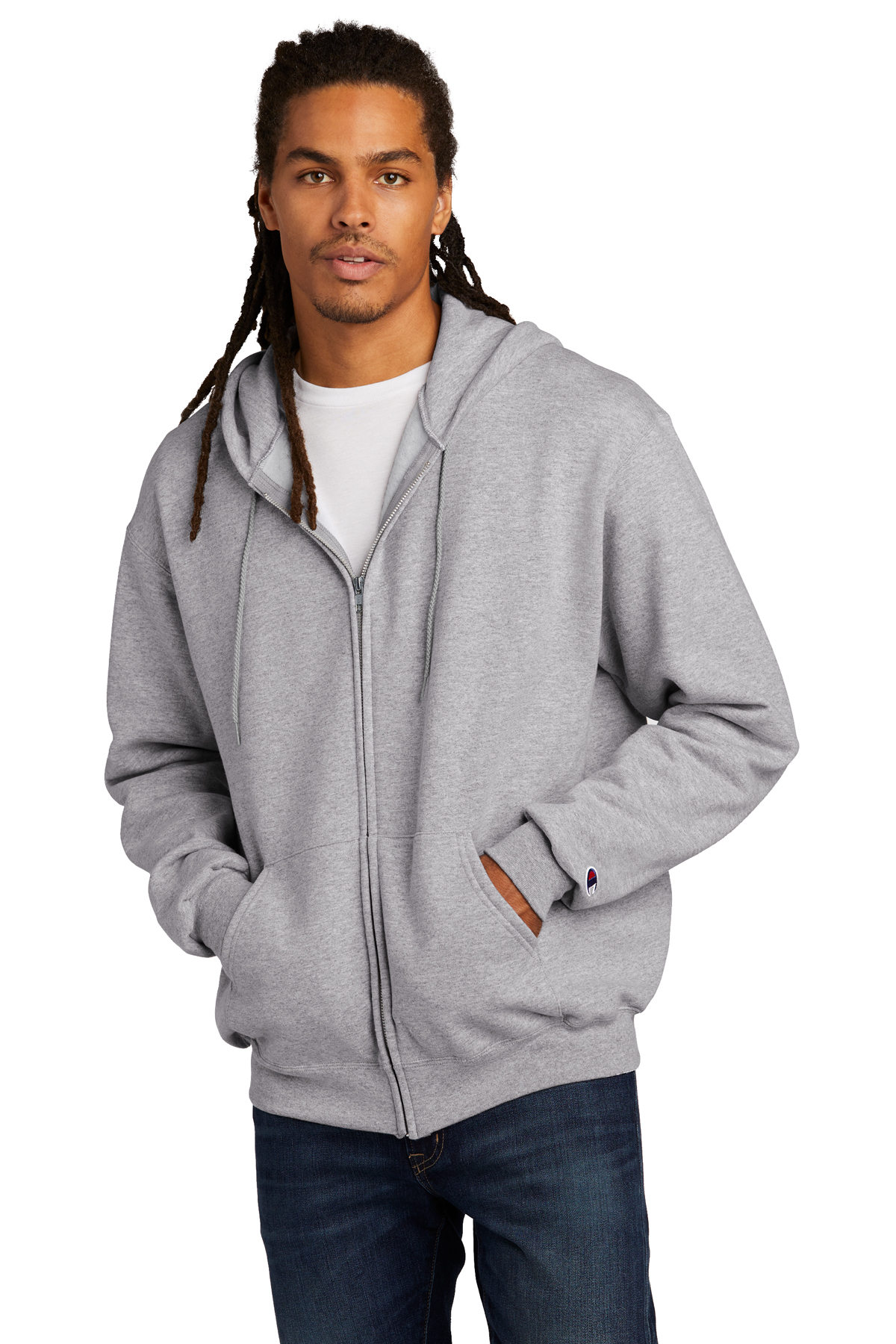 Champion hooded full zip sweatshirt discount