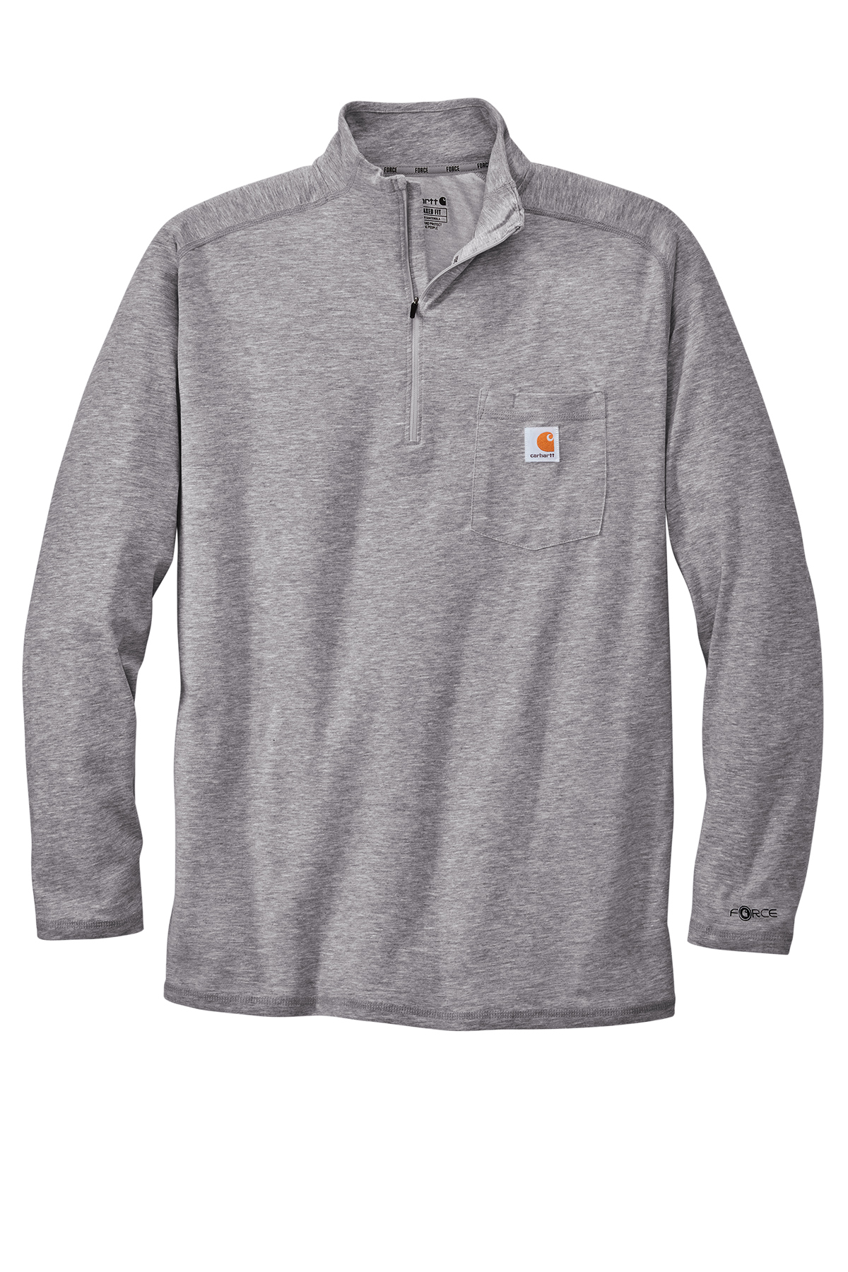 Carhartt Force 1/4-Zip Long Sleeve T-Shirt | Product | SanMar