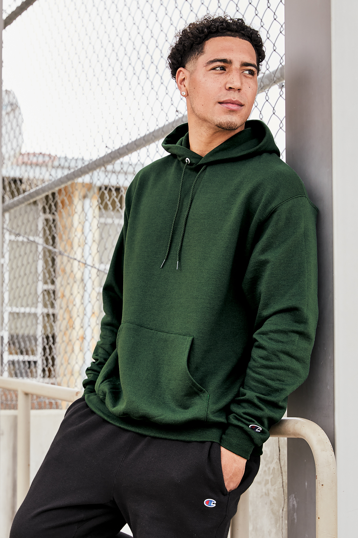 Champion Powerblend Pullover Hoodie Product SanMar