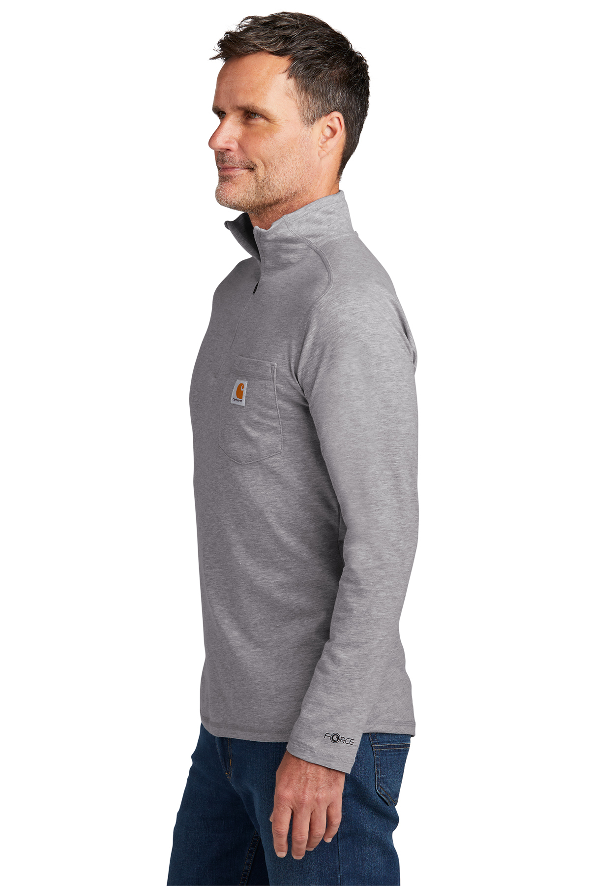 Carhartt Force 1/4-Zip Long Sleeve T-Shirt | Product | SanMar