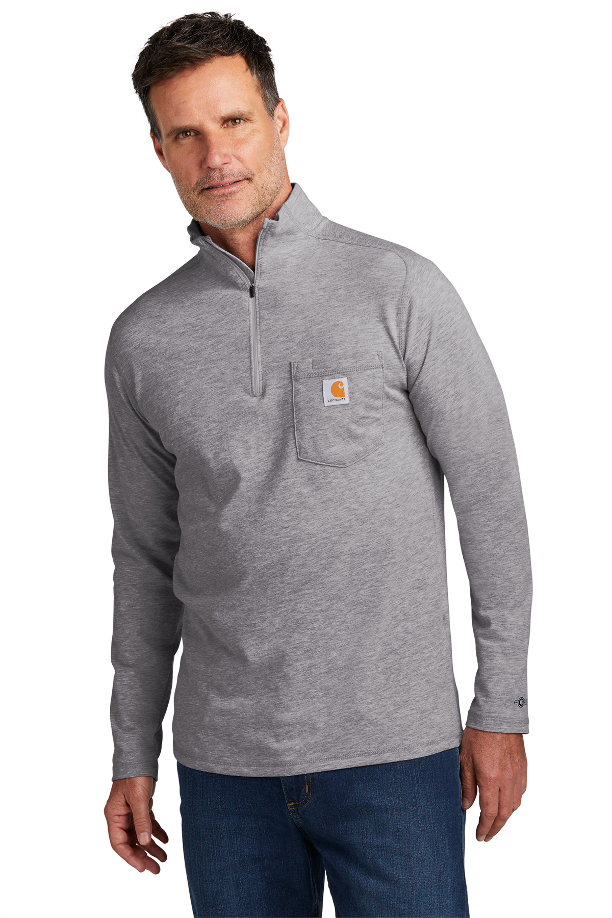 Carhartt Force 1/4-Zip Long Sleeve T-Shirt | Product | SanMar